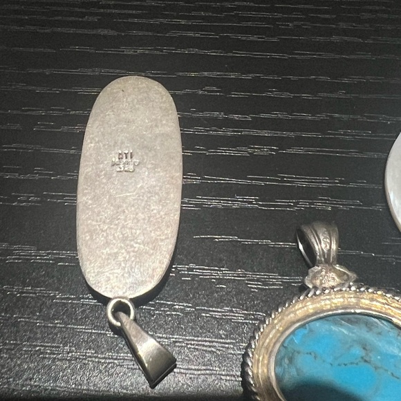 3 Sterling Silver Stone Pendants - Picture 7 of 9